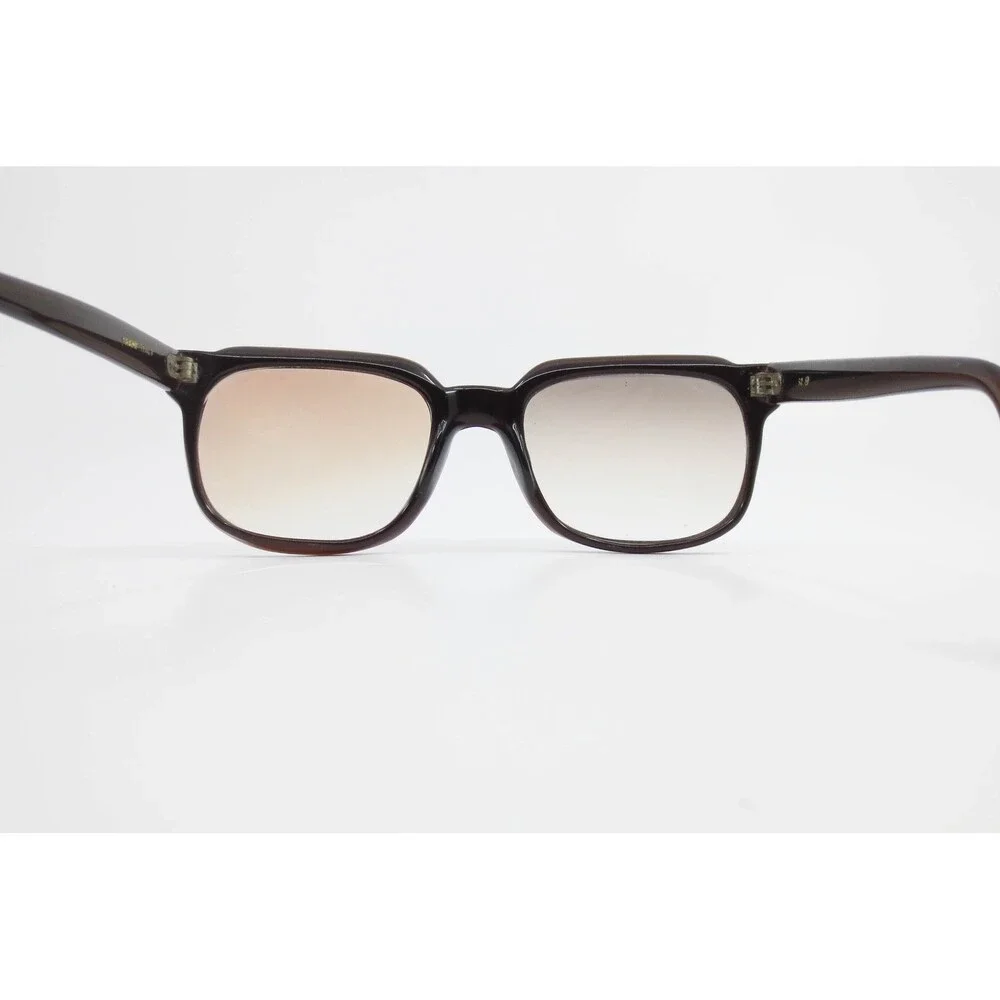 Vintage Frame Italy Brown Square Eyeglass Frames 52mm Made in Italy 36010